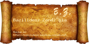 Bazilidesz Zenóbia névjegykártya